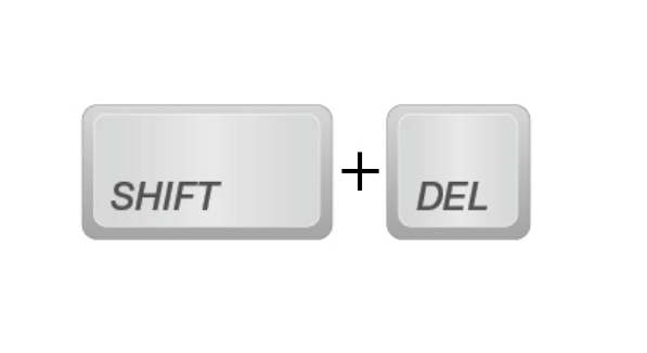 shift+delete删除文件