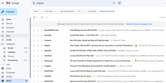 清理Gmail邮件
