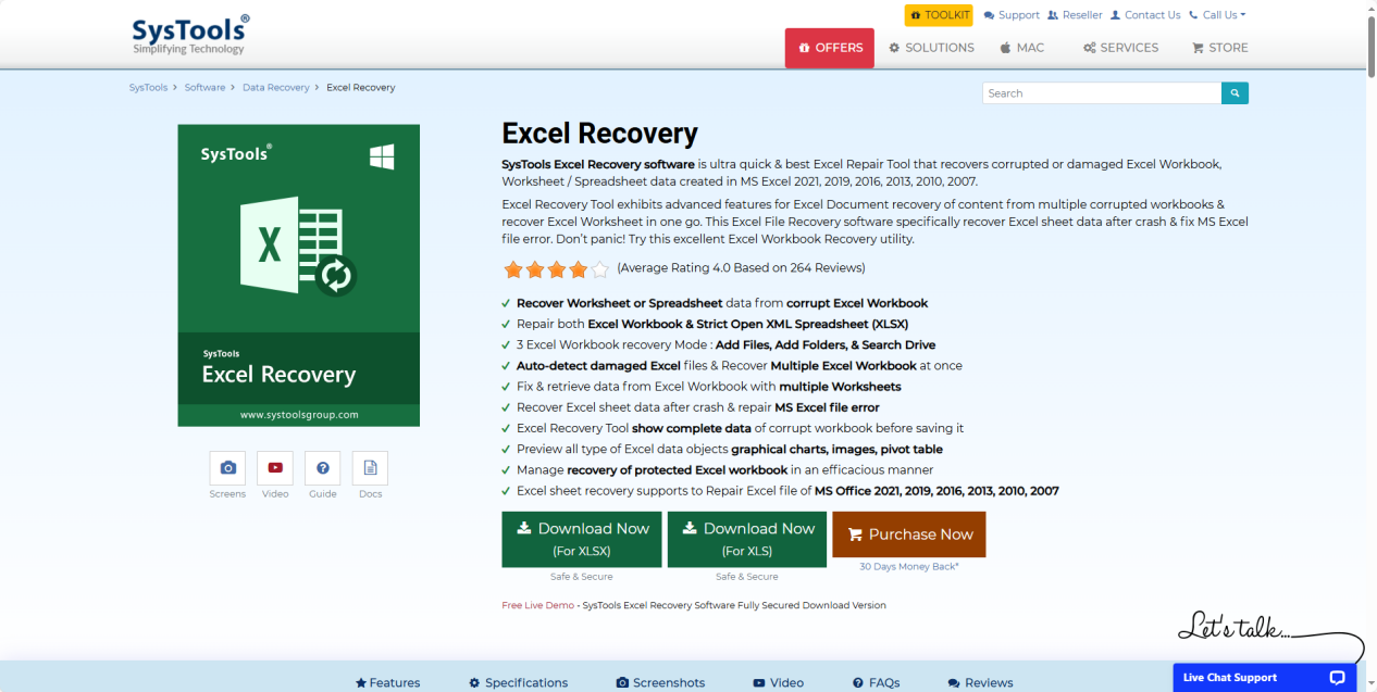 SysTools Excel Recovery