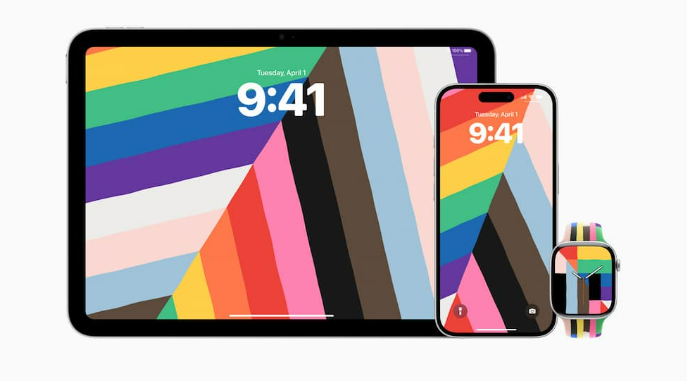 ios18.5彩虹和谐壁纸