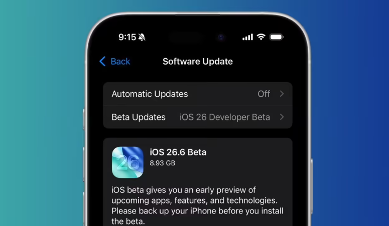 ios26.6 beta1版本发布