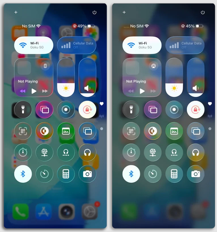 iOS26控制中心